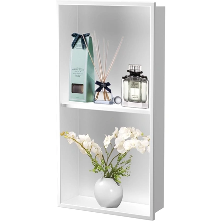 homevacious 1224 inches stainless steel shower niche.webp