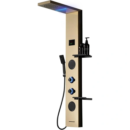 homevacious 4 in 1 shower panel system with shelf.webp