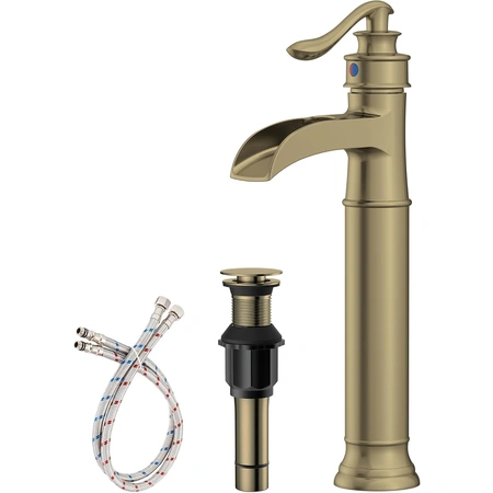 homevacious gold waterfall tall bathroom faucet.webp
